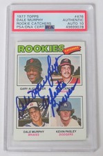 Dale Murphy BRAVES Signed Autograph 1977 Topps RC Rookie Card 476 PSA 10 Auto