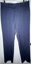 ALFANI Slim Fit Tuxedo Navy Flat Front Dress Pants 33 x 32 Red Lining Interior
