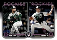 2024 Topps Update Rookie Combos US270 Molina / Justice Colorado Rockies