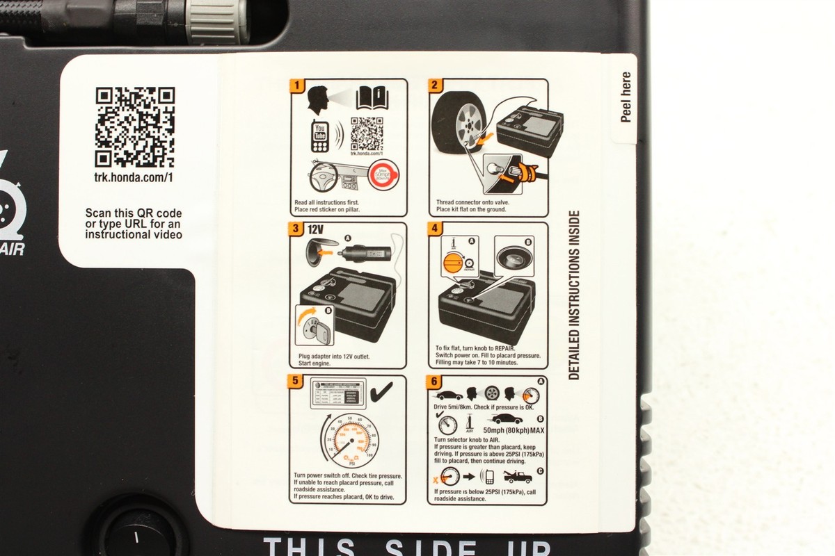 2018 Honda Civic Type R Tire Repair Inflator Compressor Pump 42770