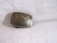 Vintage Brass Belt Buckle with a Swirl Design