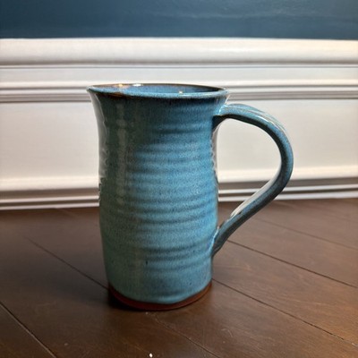 SIGNED Pottery Mug Handmade Glazed Earthenware Tea Coffee Cup