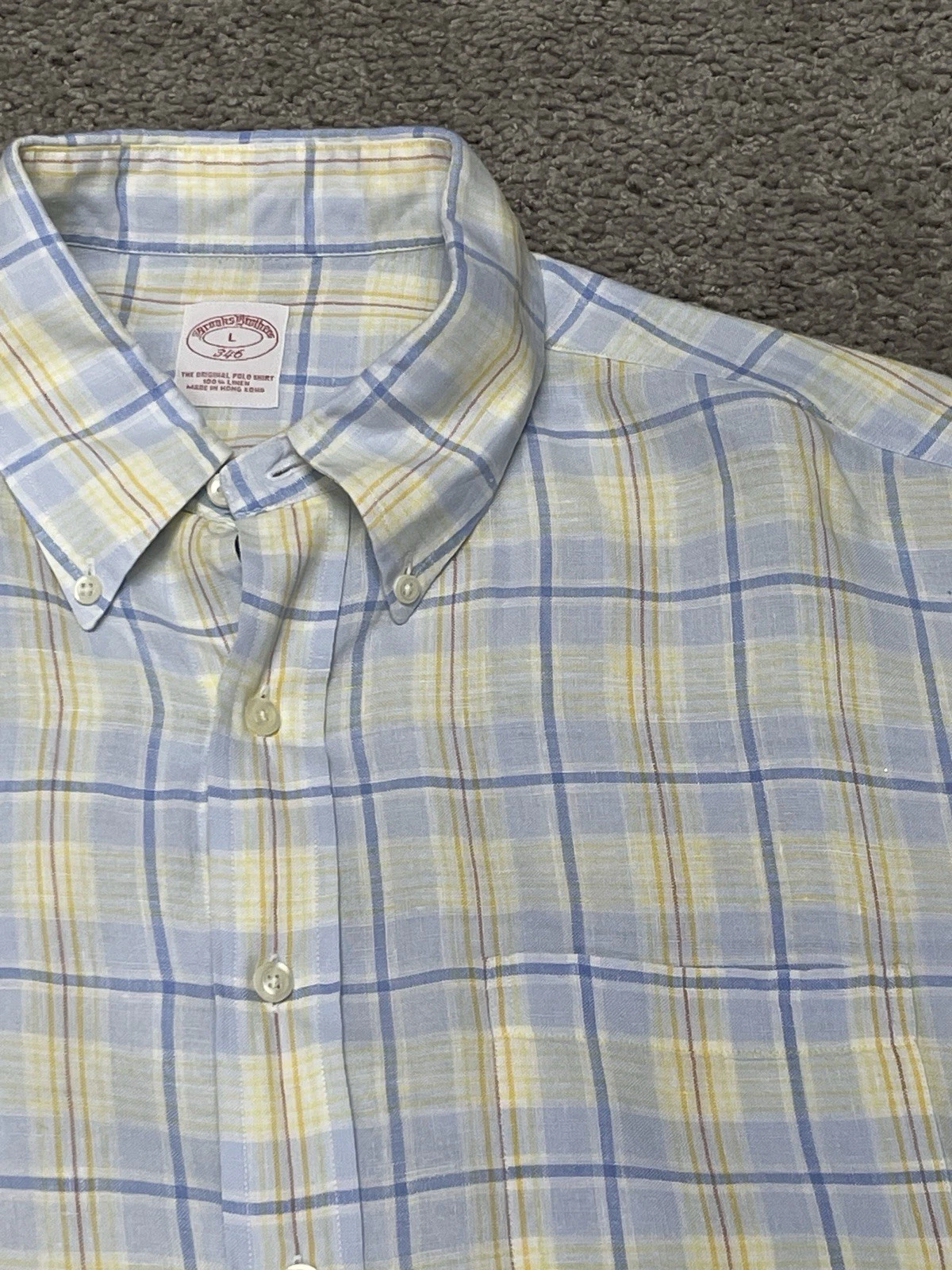 Brooks Brothers 346 Mens Large Blue 100% Linen Short Sleeve Button Down Shirt
Opens in a new window