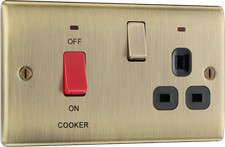 BG Nexus Antique Brass Switches & Sockets Black Inserts Full Range Free P&P