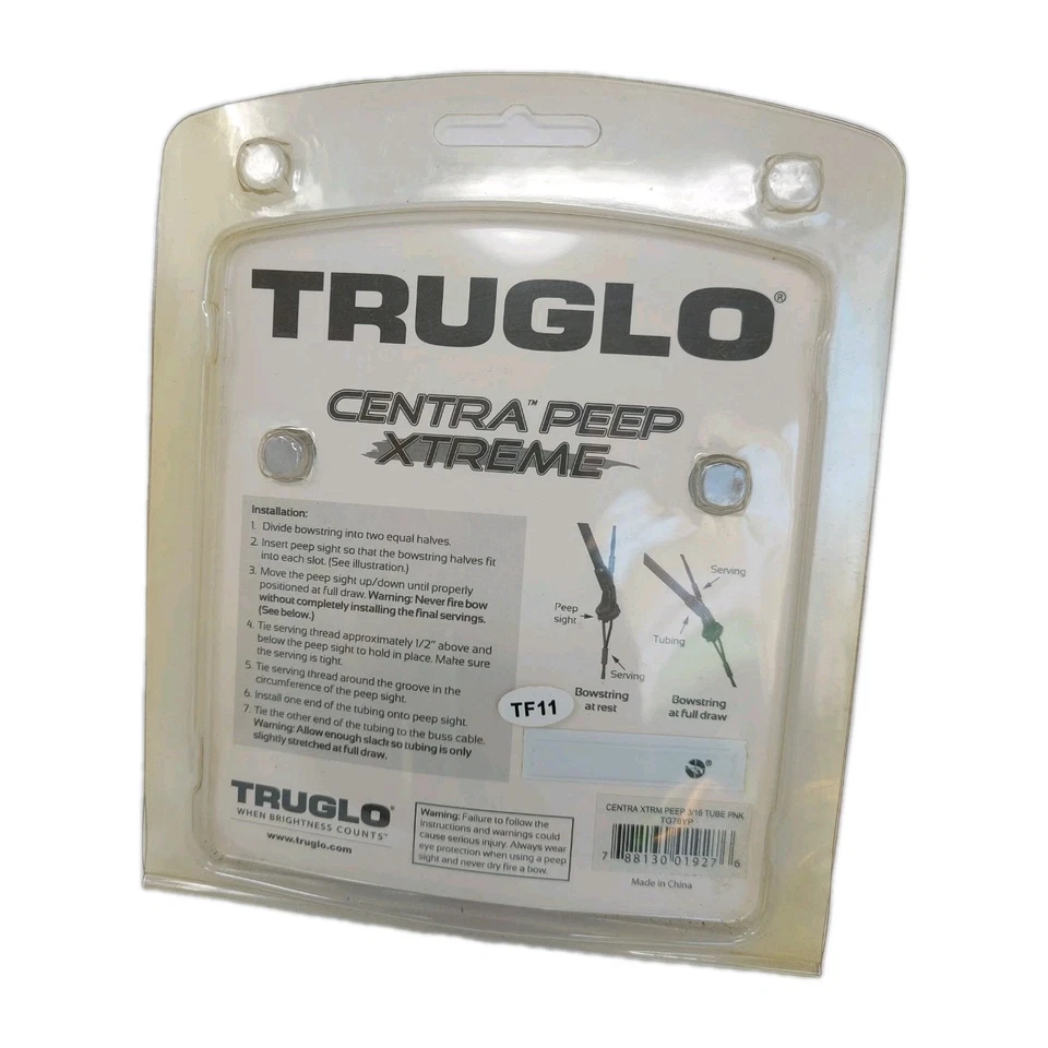 Tubo Mirilla Tuglo Centra Peep Xtreme 3/16" Rosa TG78YP Nuevo Foto 3 de 4