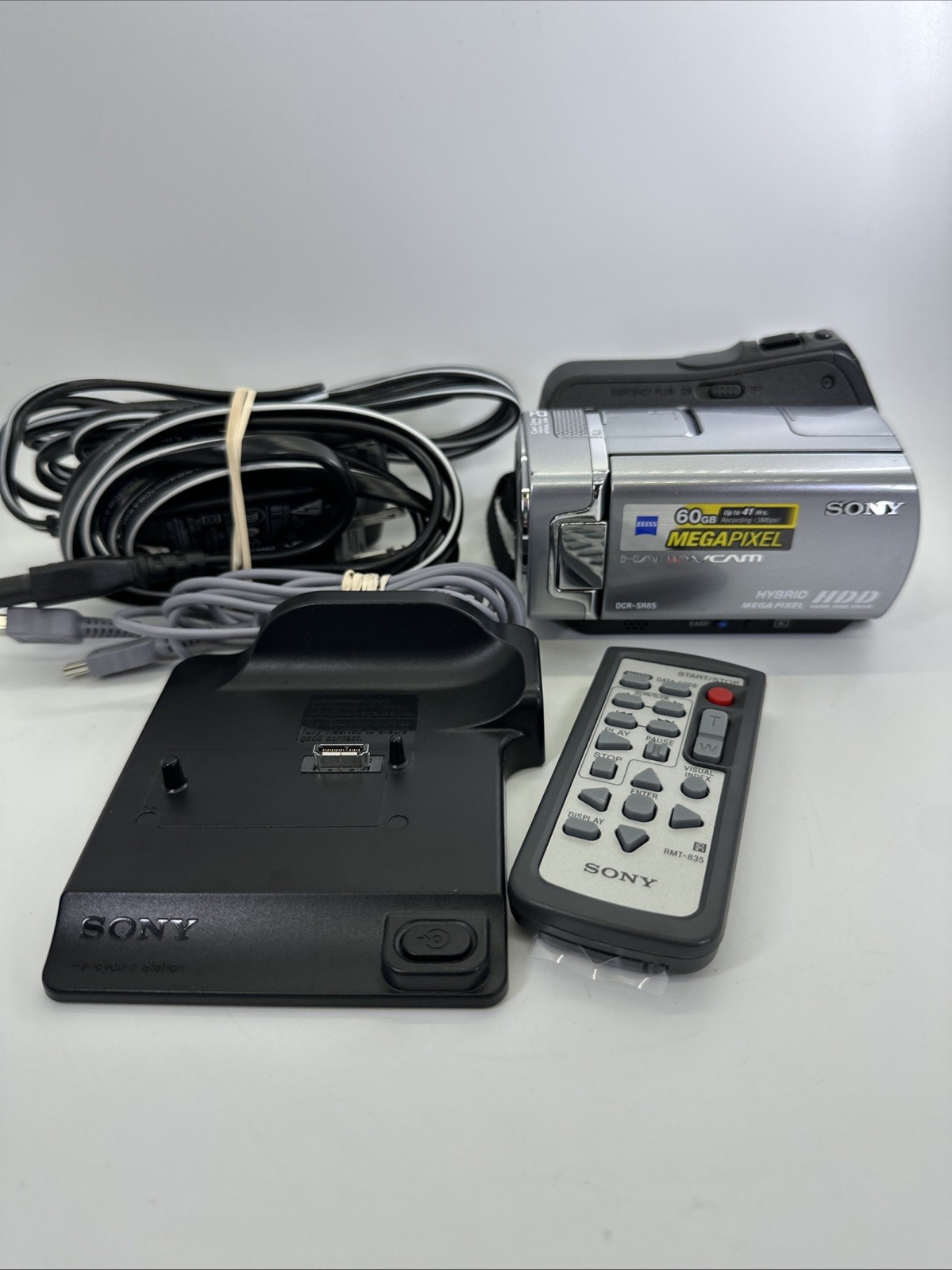 Sony DCR-SR85 60GB HDD Handycam Touchscreen Dock Station Rem