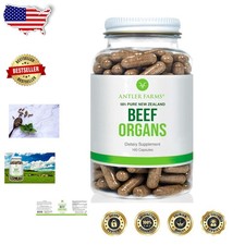 Pure NZ Beef Organs 180 Caps - Grass Fed Heart Liver Kidney Supplement