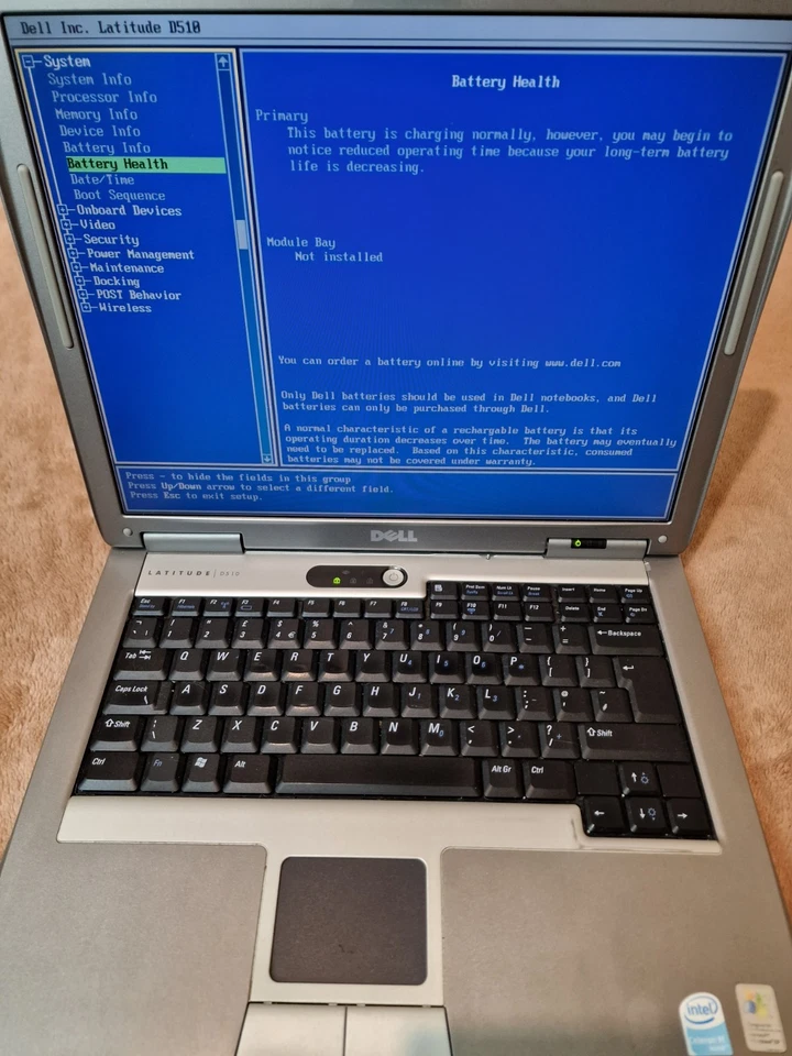 Dell Latitude D510 Laptop 15" Celeron M 1.6GHz  80Gb Hdd Power On Tested Only - Image 4 of 4