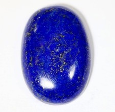 34 Ct 7X18X26 mm Natural Blue Lapis Lazuli Oval Cabochon Gemstone KM-394
