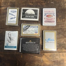 7 Decks Playing Cards FORD CITIBANK CHRYSLER CITY LIGHTS ADvertising Poker Hand