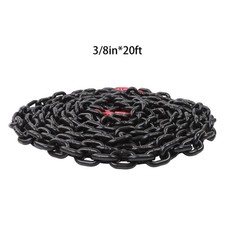 7100lbs G80 Safety Chain 3/8" x 10' Transport Binder Chain with Clevis Grab Hook
