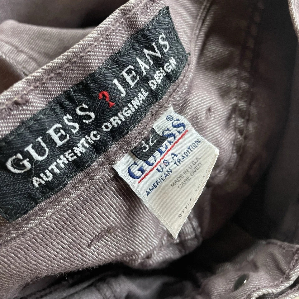 Guess Vintage Jeans Made in USA 90s 80s Men’s Tag 32 Actual 31x27 Skater Cyber - Image 3 of 4