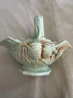 Vintage McCoy Pottery Leslie Cope Design Green & Brown Basket Planter USA