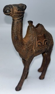 MTB 1930s Cast Iron Camel Coin Bank Still Bank 4x 3 Inch •no Moving Parts
