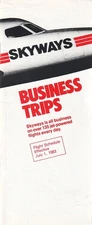 Skyways timetable 1983/07/01