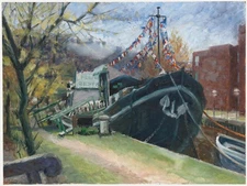 Pauline Plummer (b.1933) - Mid 20th Century Oil, Restaurant Afloat