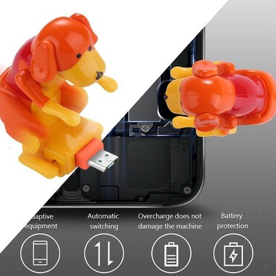 1,2 m Kreativer Humping Spot Hund USB Ladekabel für Handy Geschenk
