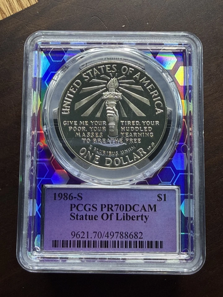 1986 S $1 Statue of Liberty Silver $1 Dollar PCGS PR70DCAM Coin Trader Bea - Image 2 of 4
