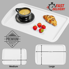 Plastic Food Serving Tray for Tea Coffee Snacks Buffet Party Heavy & Durable UK