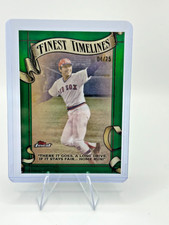 2025 Topps Finest Timelines #FT-17 Carlton Fisk Green Refractor /75