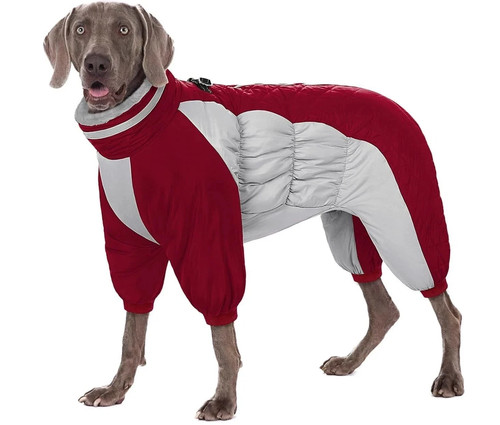 Large Dog 4 Legs Waterproof Harness Thick Jacket Raincoat Size XL Back 51 cm