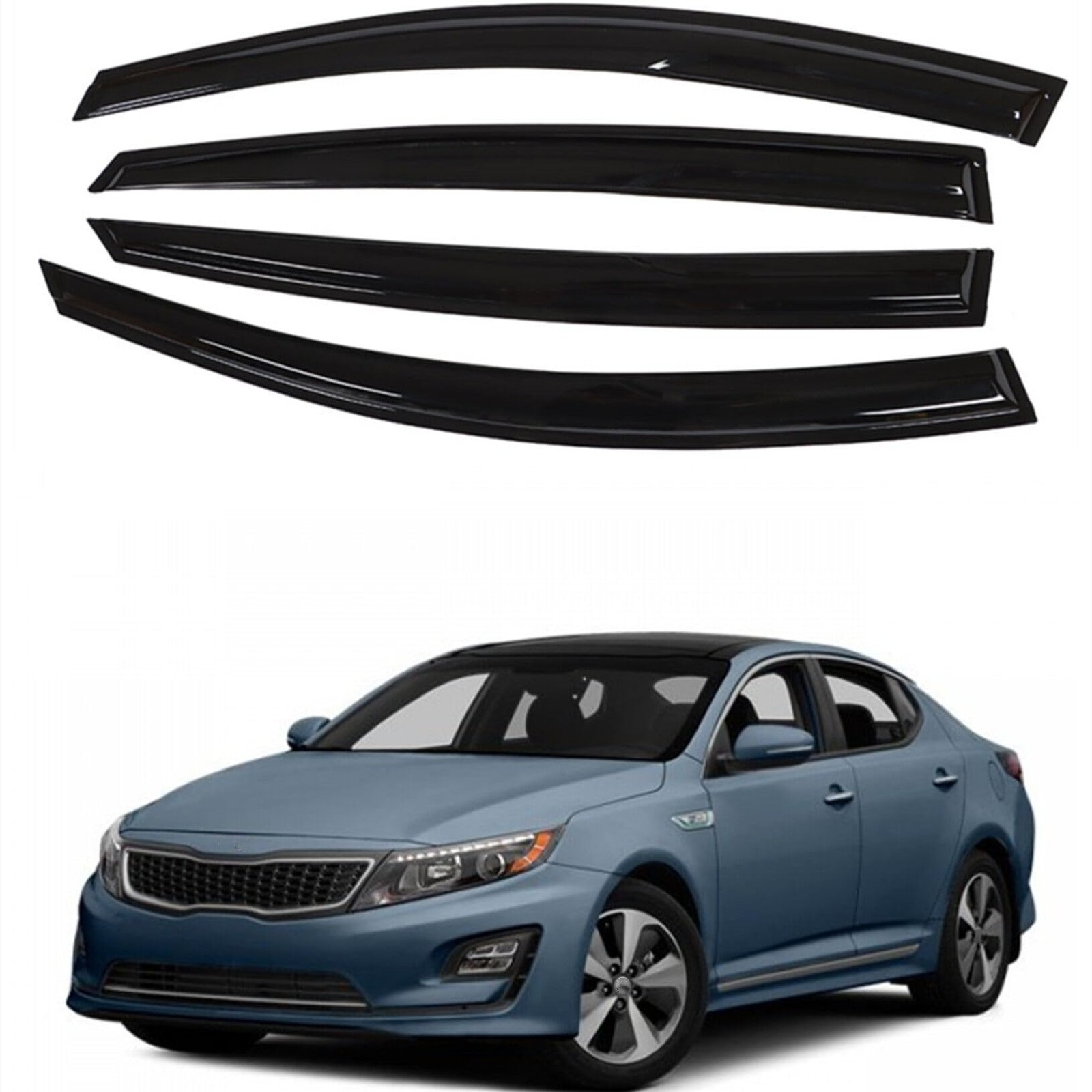 Window Visor Sun Rain Smoke Guard Vent Shade 4pcs