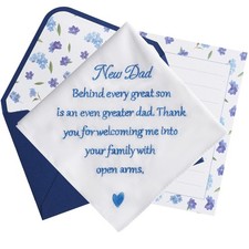 Mother of the Bride Gifts Wedding Handkerchief, AKI-106E-Mom Newdad
