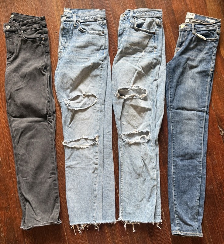Designer Jean Lot Size 26 - 4 Pairs Paige Grlfrnd Frame Denim