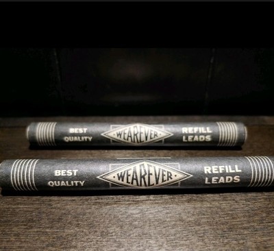 2 Pk. Vintage Wearever 1.18mm 4'' 3H Mechanical Pencil Black Refill Lead *See Pic