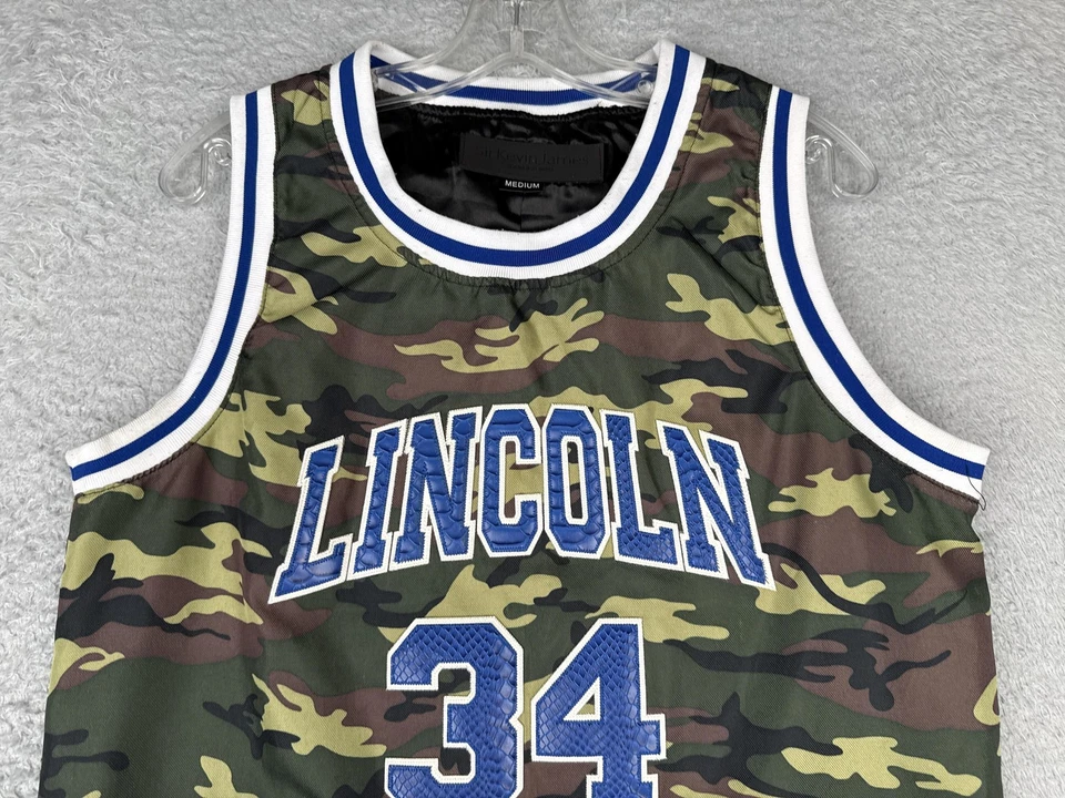 Sir Kevin James Jersey Mens Medium Camo Basketball Tank Lincoln Shuttlesworth 34 - Image 4 of 4