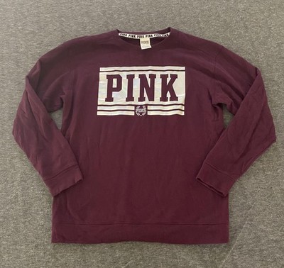 Victoria's Secret Pink Pullover Womens XS Crewneck Sweatshirt Holographic Graphi