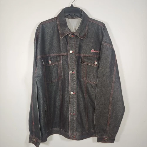 Vtg Culture Dark Wash Denim Jacket Urban Streetwear XL / XXL (?) Contrast Stitch - product listing photo