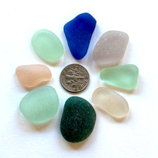 Surf Tumbled Sea Glass   Jewelry Quality   8 Larger Pieces Naturally Recycled