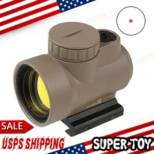 MRO Red Dot 1x25 Clone w/ Kill Flash Cover 2MOA 68MOA Ring Airsoft TAN