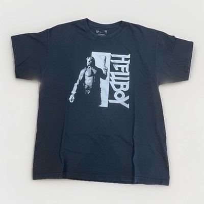 Hellboy T-Shirt Size XL Black Graphic Tee Comic Book Dark Horse Vintage Style