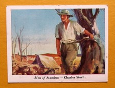 1950s STAMINA "Australian Men of Stamina" Card:  CHARLES  STURT