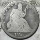 1878-CC 50c Seated Liberty Half Dollar. Low Grade Circulated Example