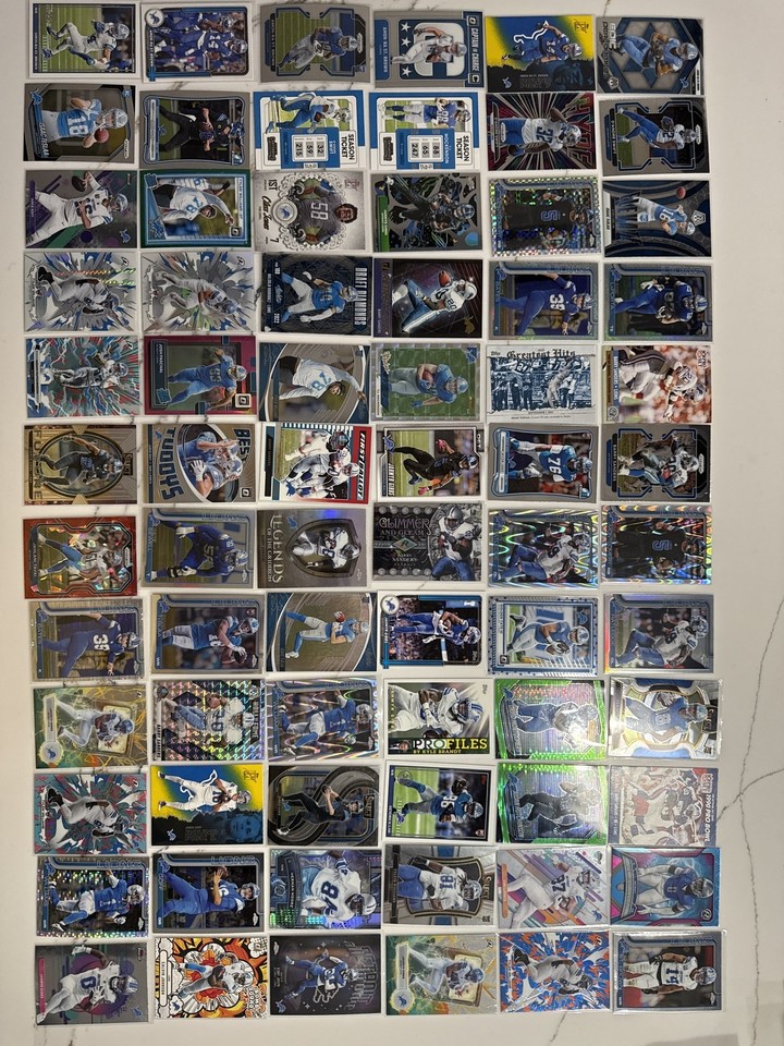 Detroit Lions Amon-Ra St. Brown Barry Sanders Gibbs Calvin Johnson 72-card lot