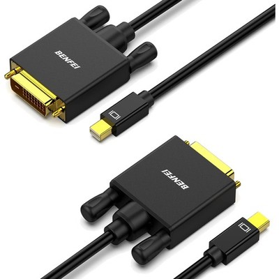 Mini DisplayPort DVI Kabel 1,8m 1080P vergoldet Monitorkabel für MacBook iMac