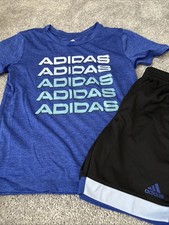Adidas Boys Size 6 Short Set Excellent Condition Fast Shipping