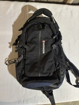 Swiss Tech Wenger Backpack Blue  Black Nylon Water Resistant 17 x 10