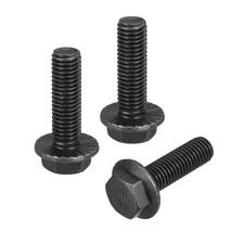 3pcs M12-1.75x40mm Hex Serrated Flange Bolts 10.9 Grade Carbon Steel Screws