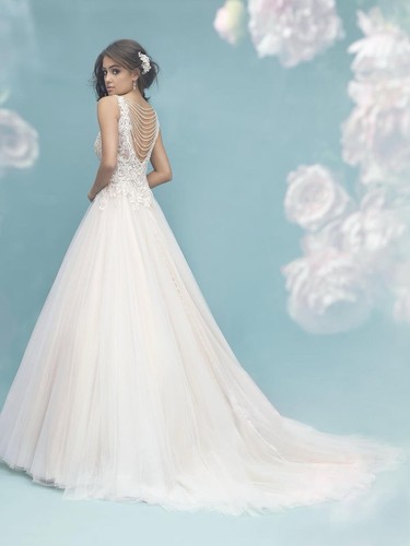 Allure Bridals , Style 9459 Sze 12, Blush tulle Ballgown Wedding Dress, NEW!!