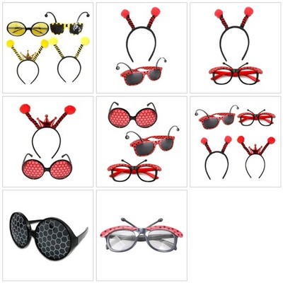 Bees Ladybugs Role Play Accessories Cosplay Headband Glasses Stocking Skirt