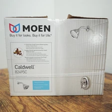 Moen Caldwell 82495C Single Handle Posi-Temp Shower Only w/ Valve w/ Head New
