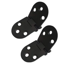 QCAA Solid Brass Table Folding Flip Top Hinge, 2-3/4"x1-3/16, Matte Black, 2 ...