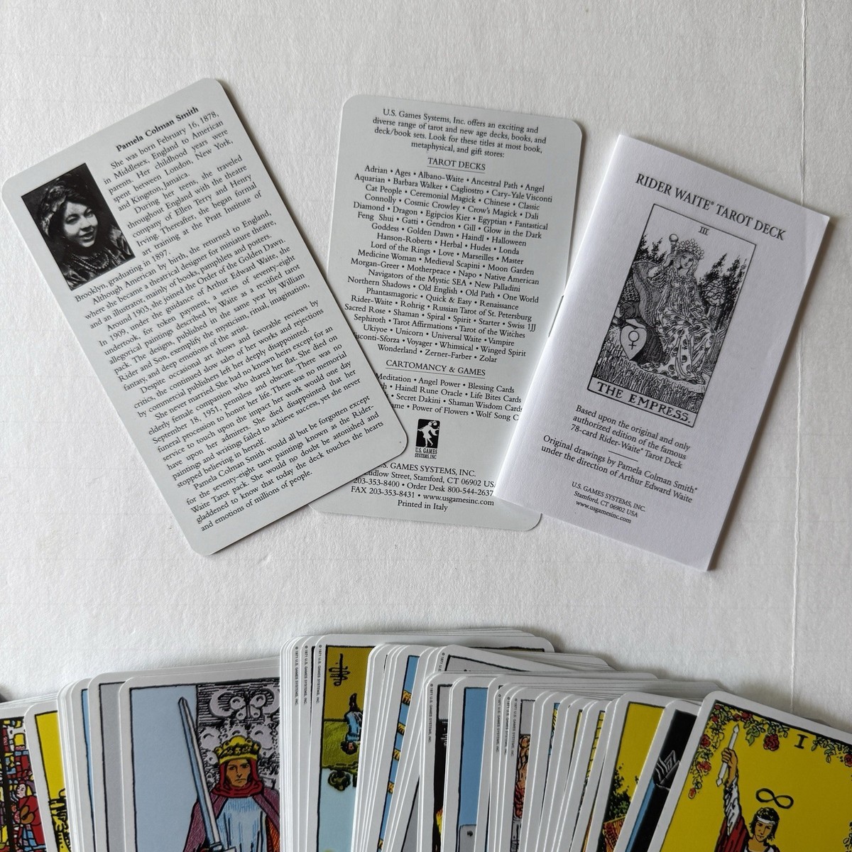 THE RIDER TAROT DECK Complete 78-Cards Waite Deck: Great A++ 3X5