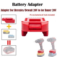 For Dewalt 20V/Hercules 20V Li-ion Battery Adapter to for Bauer 20V Power Tools