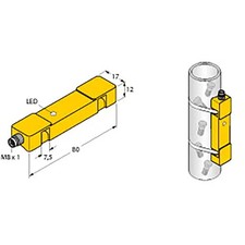 1PC TURCK NI20U-TS12-AN6X2-V1131 ProXimity Sensor, 20mm Sensing Distance, Tube