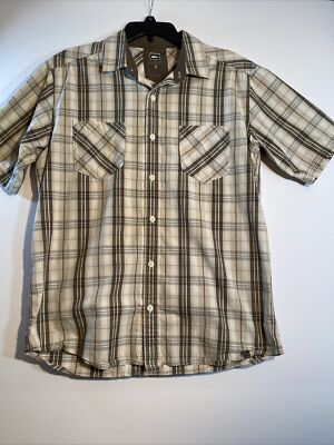 Men’s Medium REI Button Down Shirt Plaid Sun RN 37249